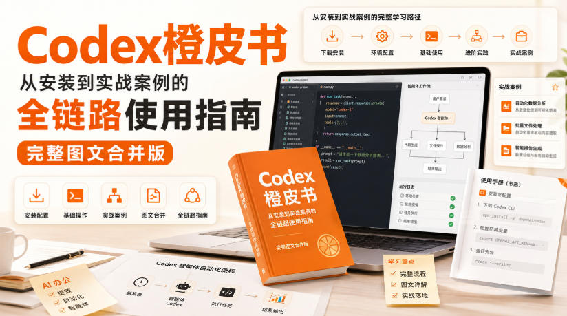 Codex橙皮书，从安装到实战案例的全链路使用指南，完整图文合并版-爱搭资源网