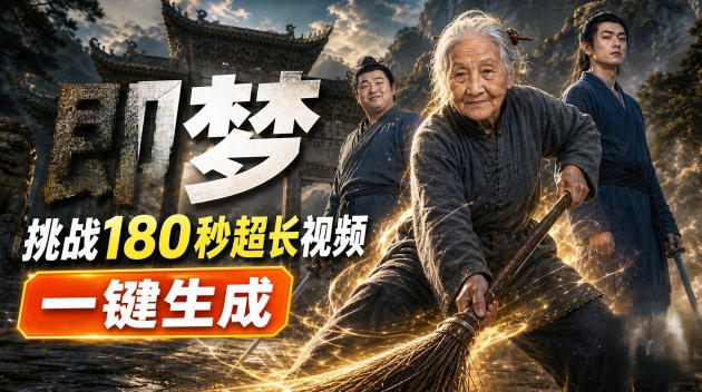 即梦挑战180秒超长视频！一键生成3分钟电影？完整制作流程详细分享！-爱搭资源网