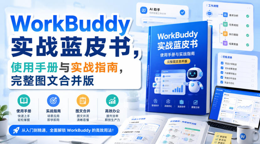 WorkBuddy实战蓝皮书，使用手册与实战指南，完整图文合并版-爱搭资源网
