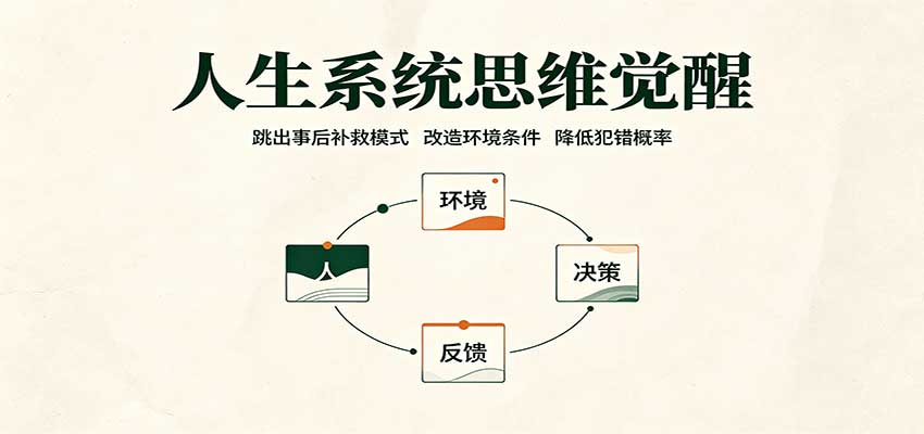 人生系统思维觉醒：跳出事后补救模式，改造环境条件，降低犯错概率-爱搭资源网