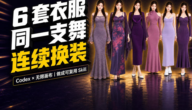 同一支舞，6套衣服按顺序切换：我把服装换装视频做成了一个Skill-爱搭资源网