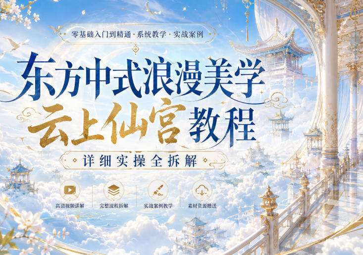 东方中式浪漫美学云上仙宫教程，详细实操全拆解-爱搭资源网