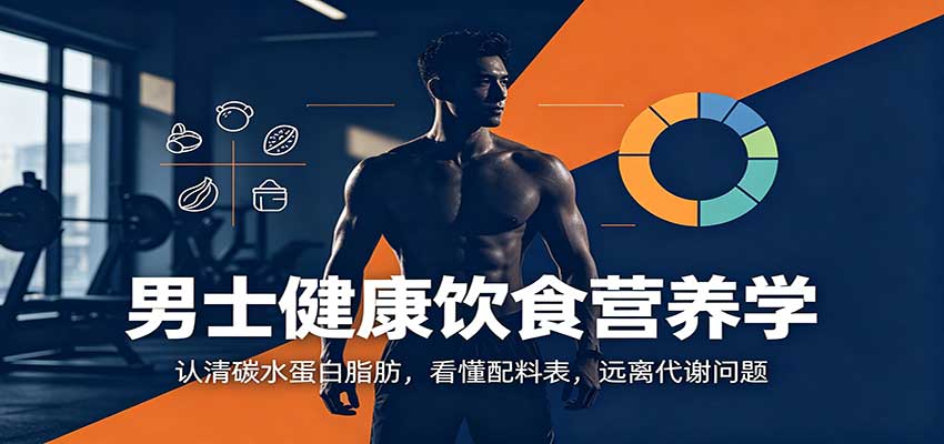 男士健康饮食营养学：认清碳水蛋白脂肪，看懂配料表，远离代谢问题-爱搭资源网