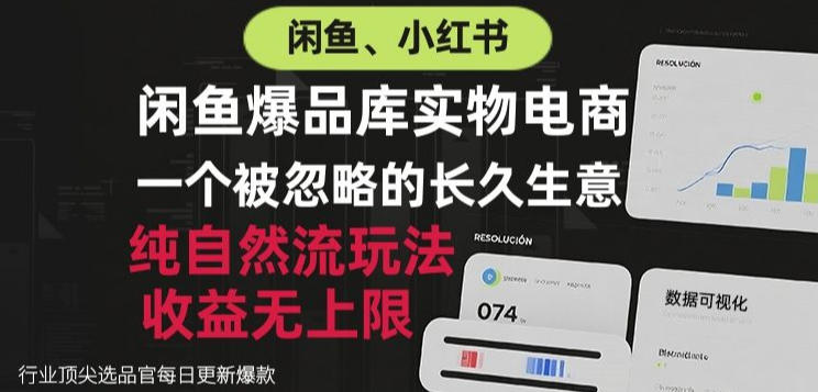 闲鱼小红书实物电商，纯自然流玩法，一个被忽略的长久生意，收益无上限【揭秘】-爱搭资源网