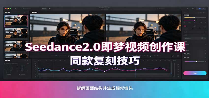 Seedance2.0即梦视频创作课：剧本式视频制作，同款复刻技巧，多行业案例落地教学-爱搭资源网