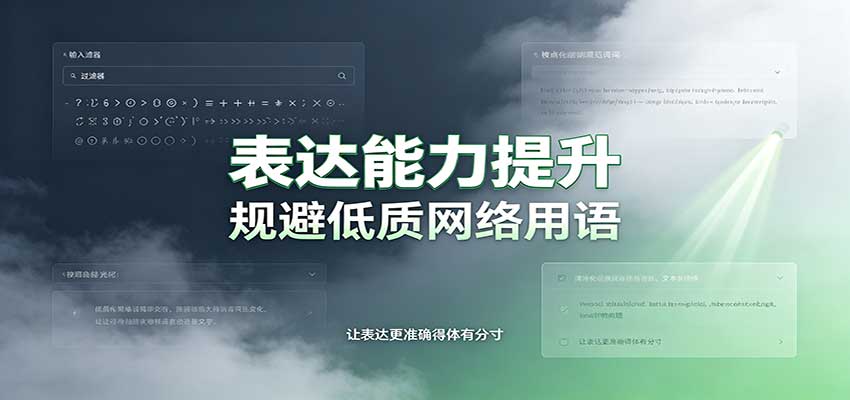 表达能力提升：语言塑造思想逻辑，规避低质网络用语，强化心智感知-爱搭资源网