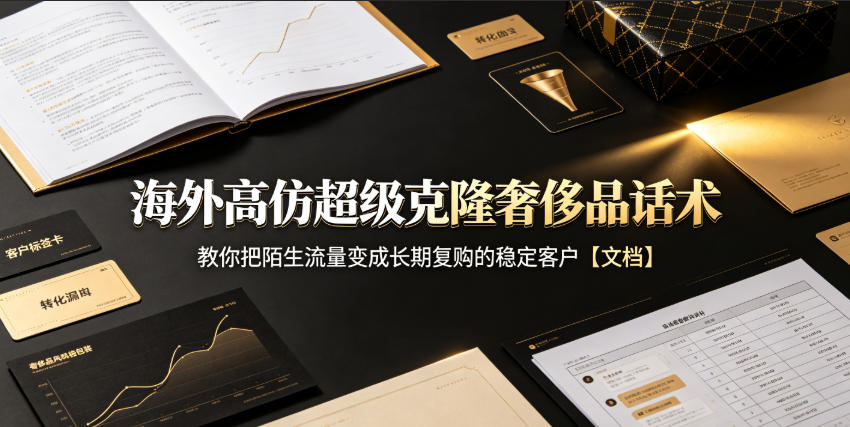 海外高仿超级克隆奢侈品话术，教你把陌生流量变成长期复购的稳定客户【文档】-爱搭资源网