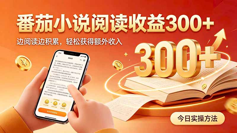 全自动番茄挂机玩法，日入300+边阅读边积累，轻松获得额外收入-爱搭资源网