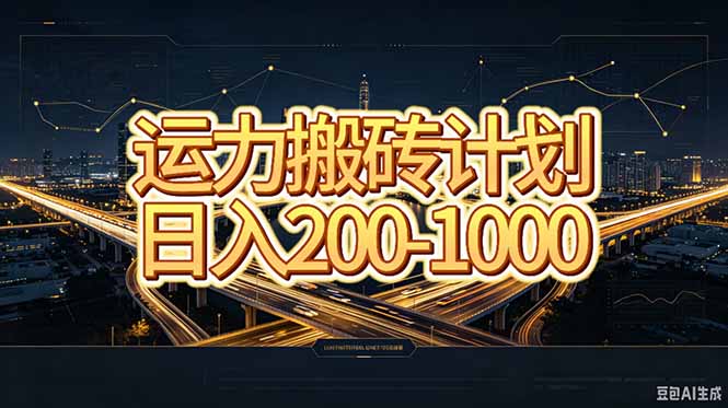 运力搬砖，风口项目。当日收益稳定200-1000。 每天仅需一小时，新人轻松上手。-爱搭资源网