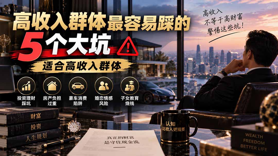 付费文章：高收入群体最容易踩的5个大坑，适合高收入群体-爱搭资源网