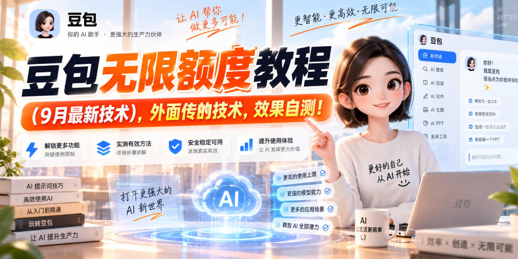 豆包无限额度教程(9月最新技术)，外面传的技术，效果自测！-爱搭资源网