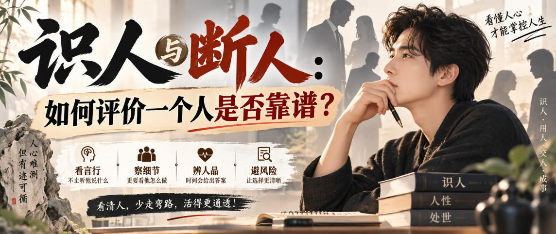 付费文章：识人与断人：如何评价一个人是否靠谱？-爱搭资源网