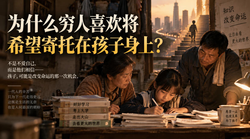 某社群精品文章：为什么穷人喜欢将希望寄托在孩子身上？-爱搭资源网
