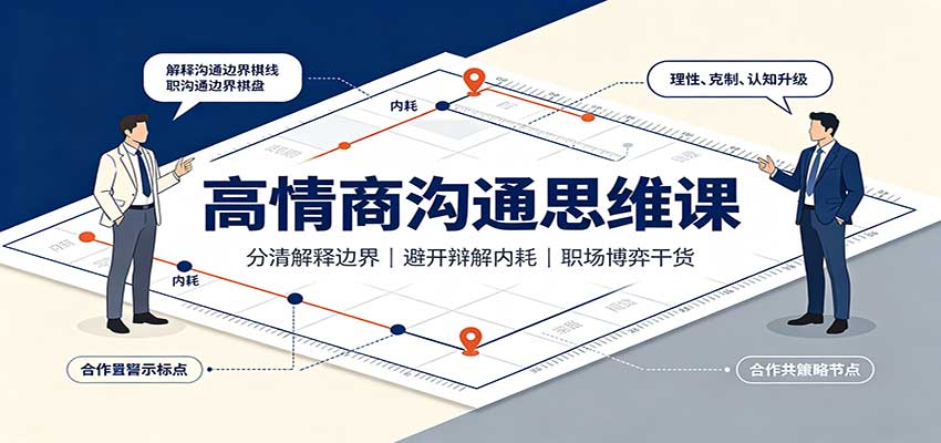 高情商沟通思维课：分清解释边界，避开辩解内耗，职场博弈干货-爱搭资源网