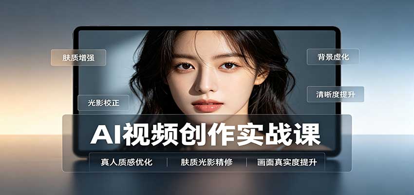 AI视频创作实战课：人物面部情绪调试，真人质感优化，提示词模板与变现方向-爱搭资源网