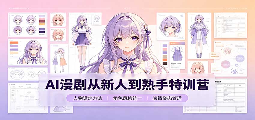 AI漫剧从新人到熟手特训营：剧本分镜创作，提示词模板，人物设定与工具资源-爱搭资源网