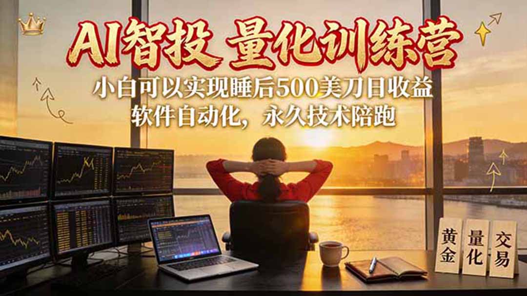 AI智投EA量化训练营【第三期】，多策略智投+防爆技术+趋势分析 ，轻松上手，矩阵放大，长期稳定。-爱搭资源网