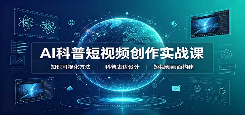 AI科普短视频创作实战课：配套要点文档，文案与视频提示词模板教学-爱搭资源网