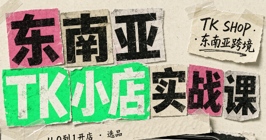 东南亚TK小店实战课(基础+进阶)-爱搭资源网