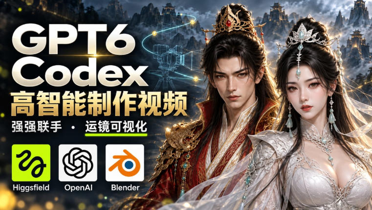 GPT-6 Astra×Codex高智能制作视频！联手Higgsfield，运镜可视化实战-爱搭资源网