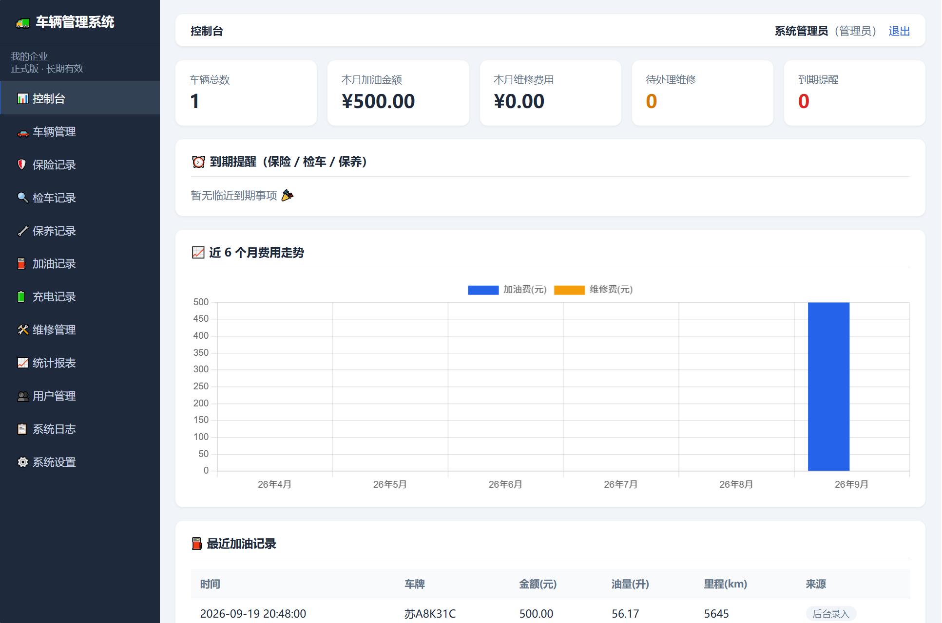 车辆管理系统网站源码-爱搭资源网
