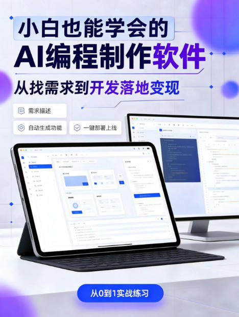 手把手教会你ai编程制作软件到变现全路径，零基础小白轻松上手，从找需求到开发落地变现【揭秘】-爱搭资源网