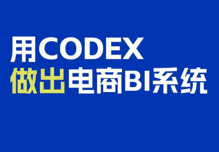电商108将·用Codex做出电商BI系统-爱搭资源网