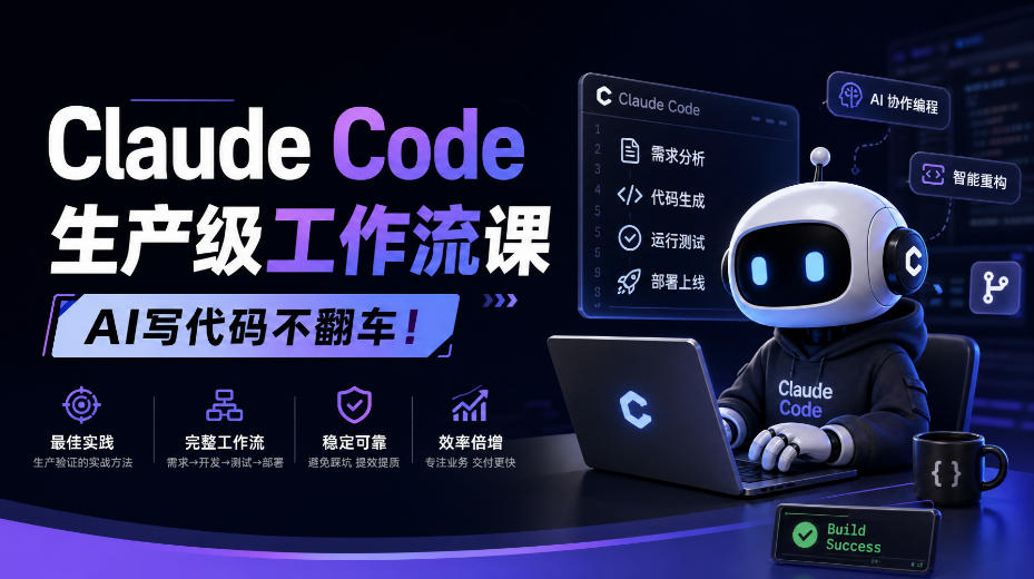 Claude Code生产级工作流课，AI写代码不翻车！【原创双语字幕】-爱搭资源网