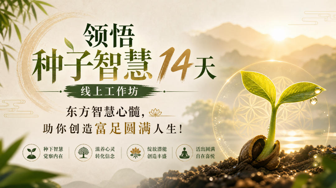 鹿大米领悟种子智慧14天线上工作坊，东方智慧心髓，助你创造富足圆满人生！-爱搭资源网