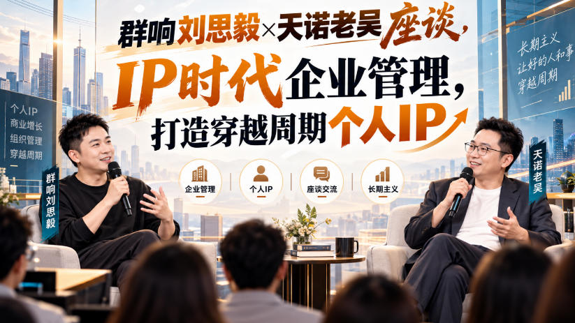 群响刘思毅×天诺老吴座谈，IP时代企业管理，打造穿越周期个人IP-爱搭资源网
