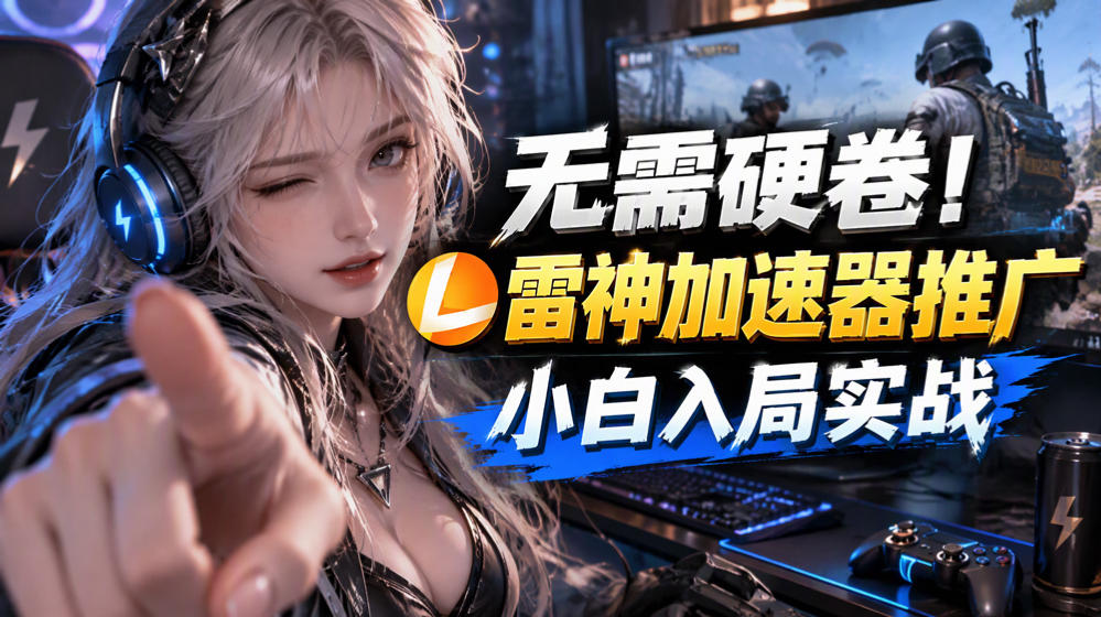 无需硬卷！雷神加速器推广，小白入局实战一天也能几十r-爱搭资源网