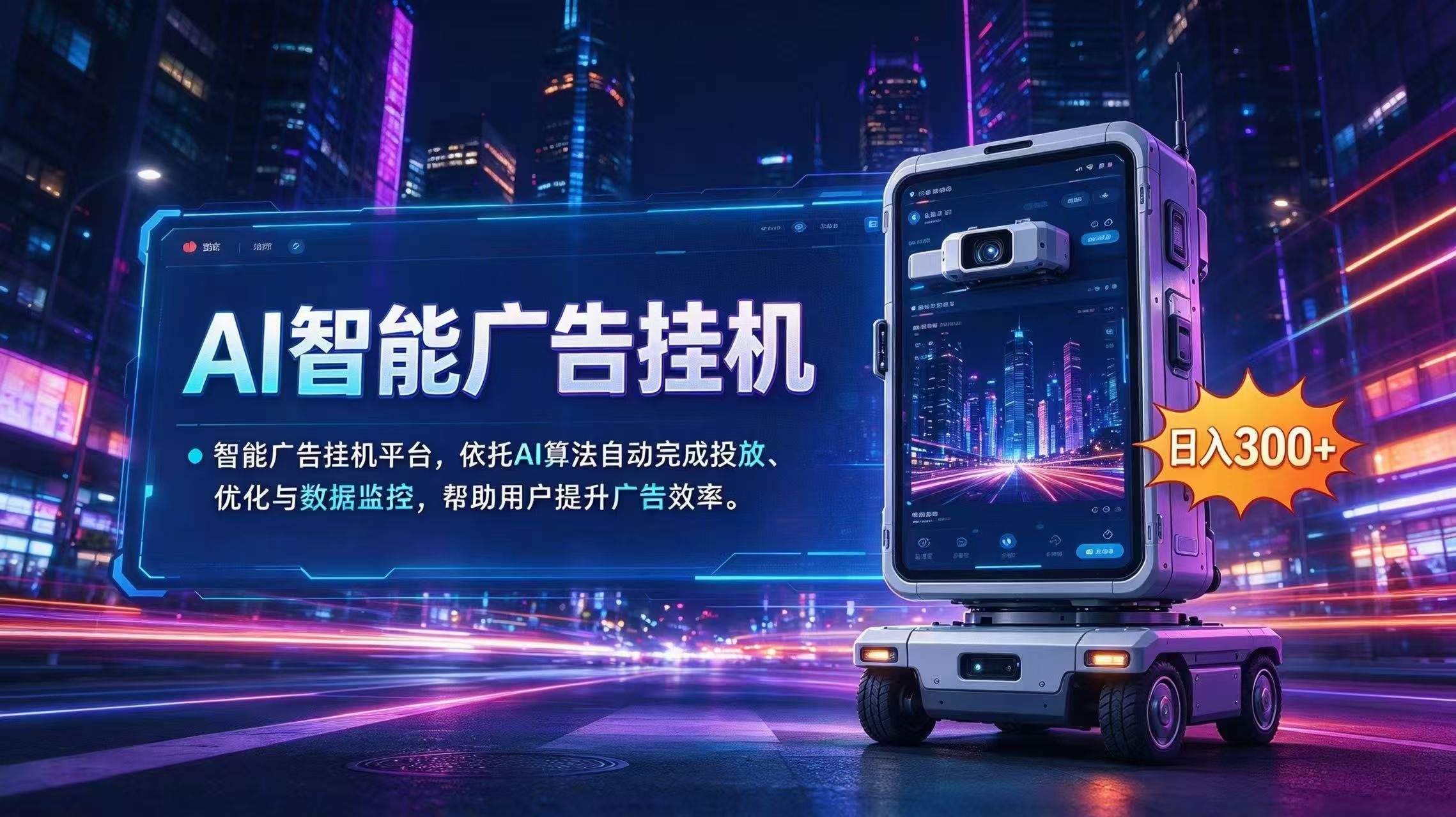 AI 智能广告挂机｜AI 自动运行，轻松托管广告任务-爱搭资源网