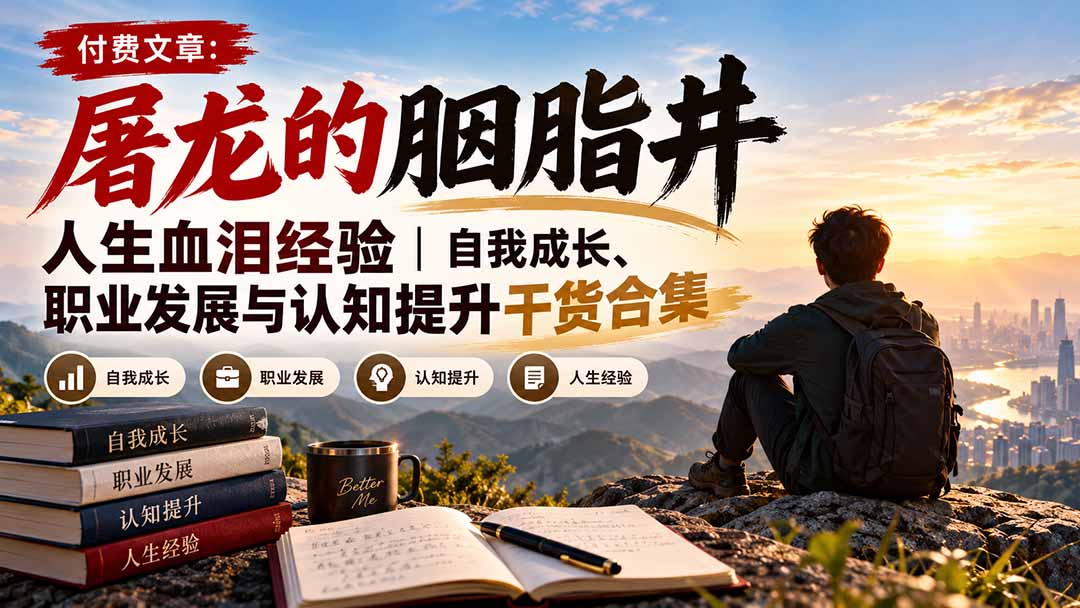 付费文章：屠龙的胭脂井人生血泪经验｜自我成长、职业发展与认知提升干货合集-爱搭资源网