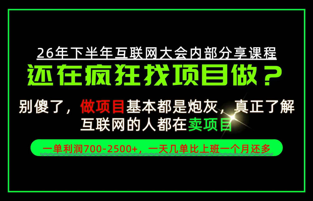 请不要再疯狂的找项目了！卖项目一单700-2.5k+不香吗？当天上手，当天变现！【揭秘】-爱搭资源网