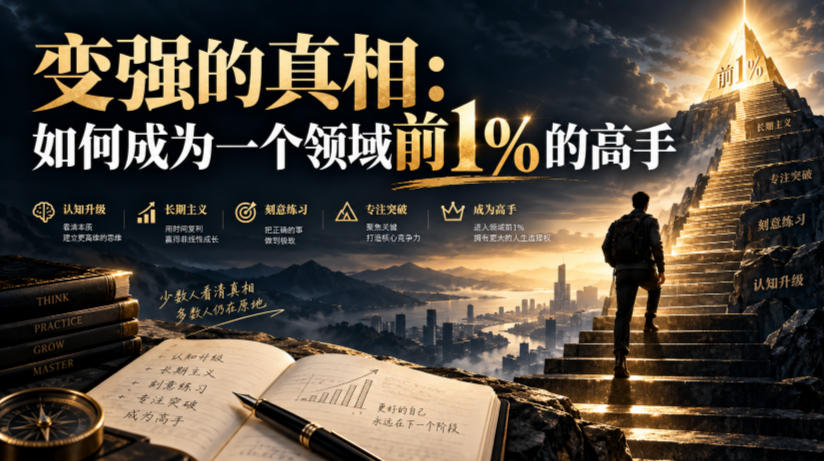 付费文章：变强的真相：如何成为一个领域前1%的高手-爱搭资源网
