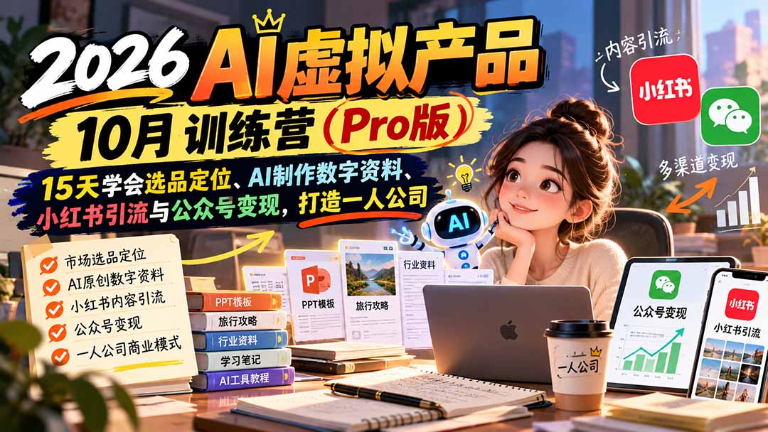 2026AI虚拟产品10月训练营(Pro版-爱搭资源网