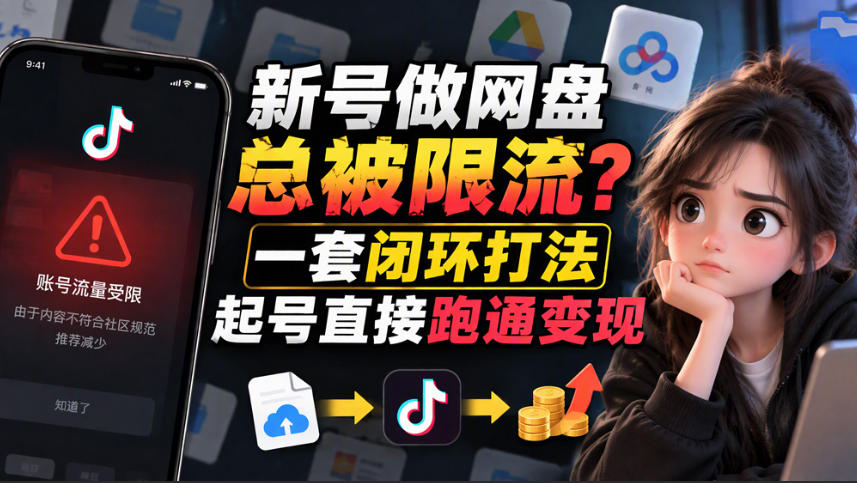 小白新号过限流：别发链先养号，12步SOP直接抄-爱搭资源网