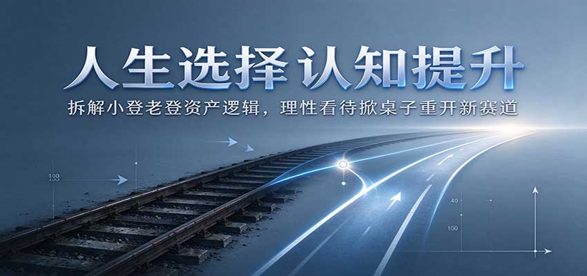 人生选择认知提升：拆解小登老登资产逻辑，理性看待掀桌子重开新赛道-爱搭资源网