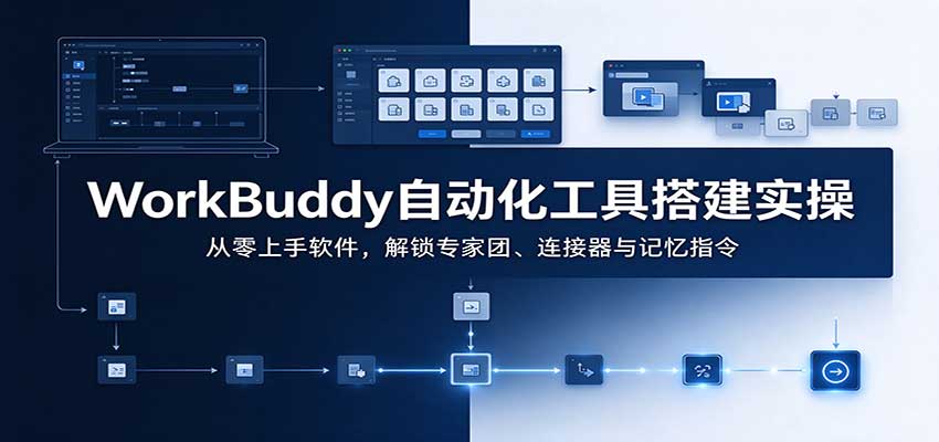 WorkBuddy自动化工具搭建实操：从零上手软件，解锁专家团、连接器与记忆指令-爱搭资源网