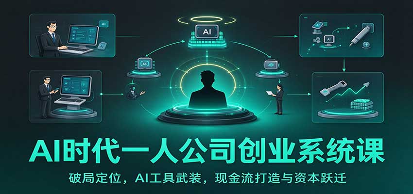 AI时代一人公司创业系统课：破局定位，AI工具武装，现金流打造与资本跃迁-爱搭资源网