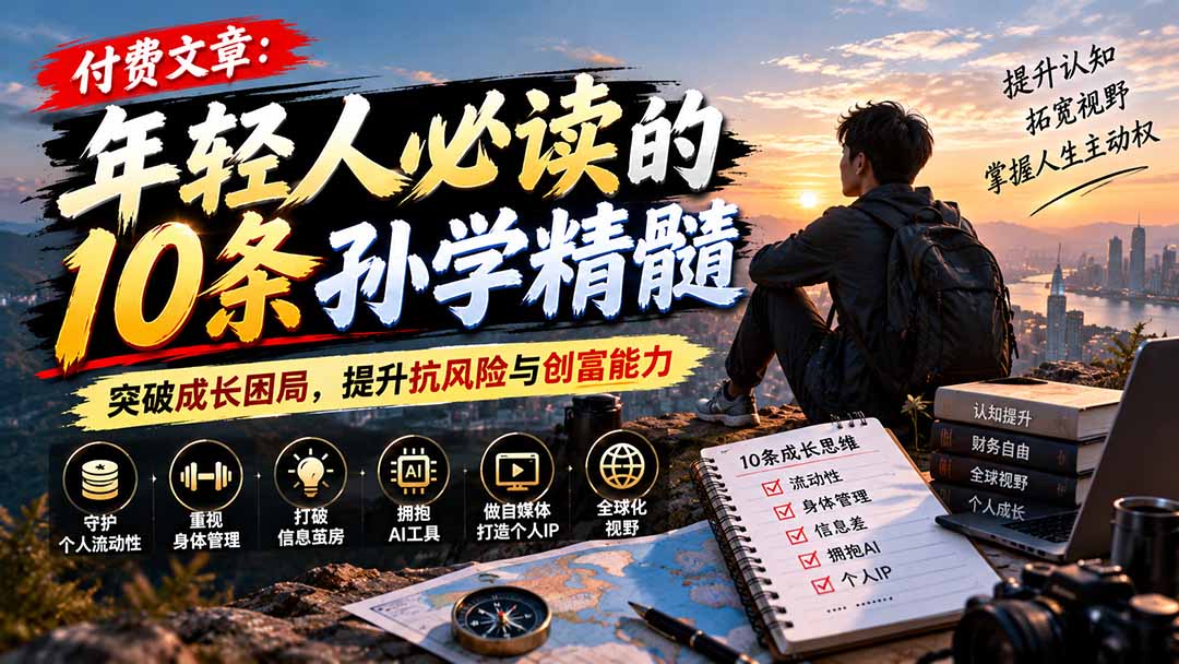 付费文章：年轻人必读的10条孙学精髓，突破成长困局，提升抗风险与创富能力-爱搭资源网