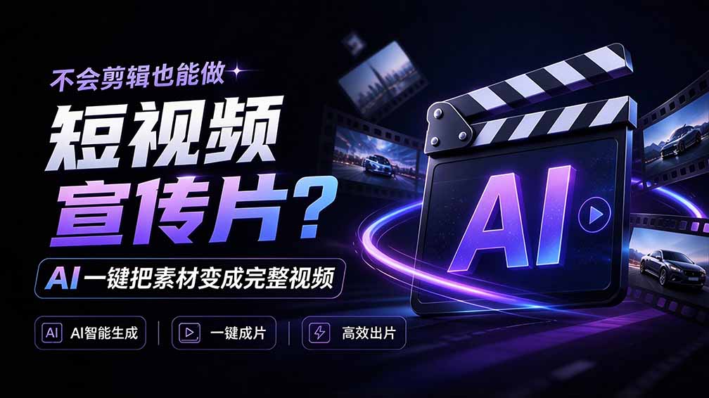 我跪下来了！不会剪辑也能做短视频宣传片？ AI 一键把素材变成完整视频，真是神奇，OpenFilm 超省事-爱搭资源网
