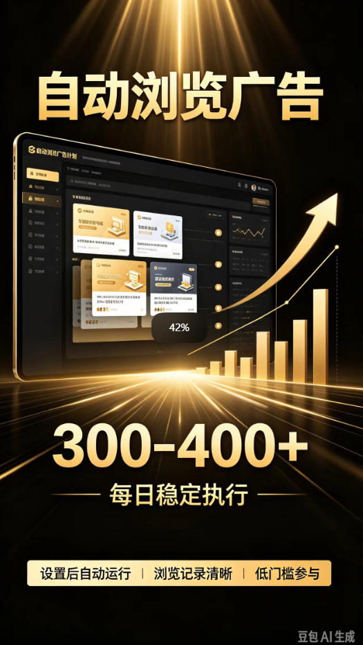 自动浏览广告计划，0门槛副业，日入300-400，躺賺稳定风口项目，无需人工操作，解放双手【揭秘】-爱搭资源网
