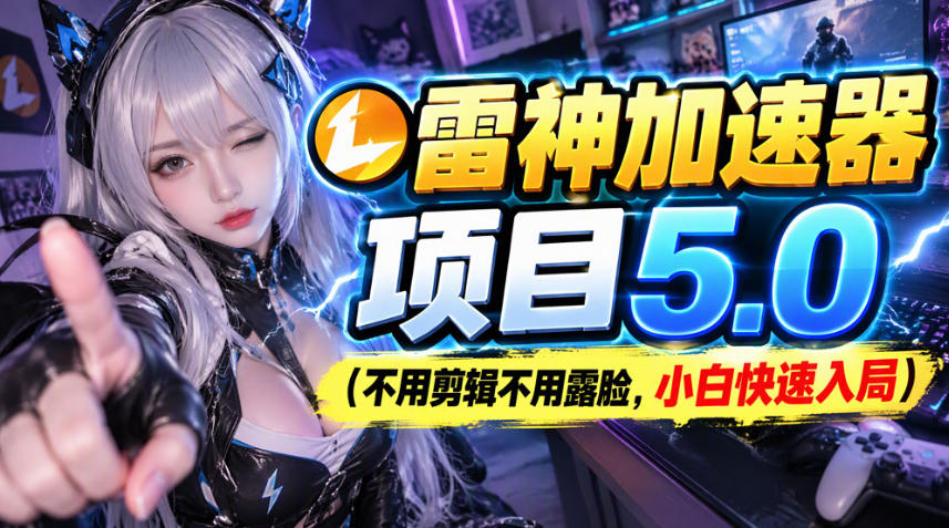 雷神加速器项目(不用剪辑不用露脸，小白快速入局)-爱搭资源网