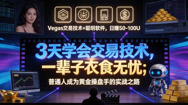 3 天学会 顺势而为交易系统，趋势看得懂、下单有依据：软件自动帮你盯盘，新手也能稳定复利-爱搭资源网