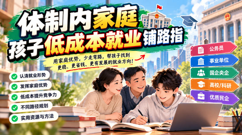 某公众号付费文章：体制内家庭，孩子低成本就业铺路指-爱搭资源网